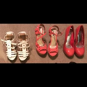Charlotte Russe size 6 heels/wedges